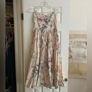 Urban Outfitters Strapless Floral Dress